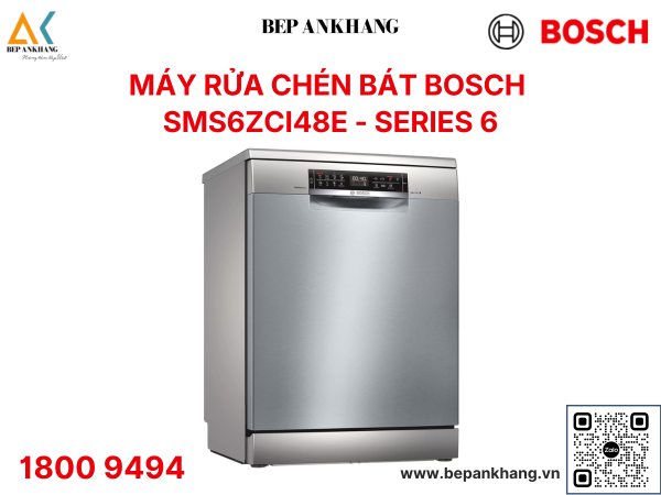 Máy rửa bát BOSCH Series 6 SMS6ZCI48E - Made in Germany